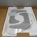 JCAJCA Coffee Table for Living Room Mid Century Modern Center Table with Glass Top, Black Transparent : Home & Kitchen