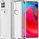 ITSKINS Spectrum // Clear Compatible with Motorola Moto G Stylus 5G, Protective Phone Case, Slim Hybrid Case, Anti-Yellowing, and Heavy Duty Shockproof Cover, Military Phone Case - Transparent