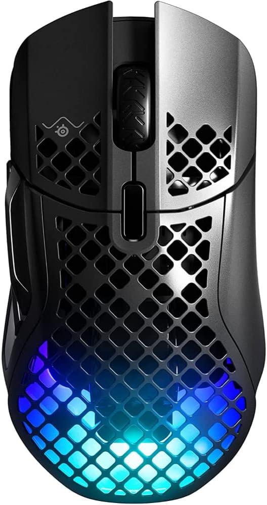 SteelSeries Aerox 5 Wireless Gaming Mouse  Ultra Lightweight 74g  9 Buttons  Bluetooth/2.4 GHz  180 Hr Battery  IP54 Water Resistant  PC/MAC  FPS, MOBA, Battle Royale, Black