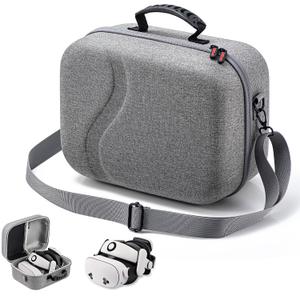 Large Carrying Case for Meta Quest 3/Quest 3S, Compatible with BOBOVR S3 Pro/Kiwi Design Battery Head Strap, Controllers & Accessories, Portable Hard Travel Case for Oculus Quest 3/3S Gray