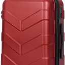 TILYMOL Hardside Carry On Luggage 22x14x9 Airline Approved with Spinner Wheels, 20-inch Carry-On Suitcase for Women & Men, Red