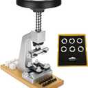 Watch Case Opener, 5700 Bench Wristwatch Back Opener with 6 Dies Accessories Watchmaker Repair