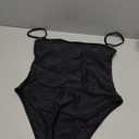 RELLECIGA Women's Black Bathing Suit Adjustable Thin Shoulder Straps Bandeau One Piece Size Small