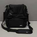 MIER Dual Compartment Lunch Bag Tote with Shoulder Strap for Men and Women Insulated Leakproof Cooler Bag, Black
