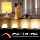 E12 Dimmable 60W Equivalent LED Light Bulbs, A15 6W Ceiling Fan Light Bulbs Warm White 3000K, Candelabra Base Globe Shape LED Bulbs, 600 Lumen, 6 Pack