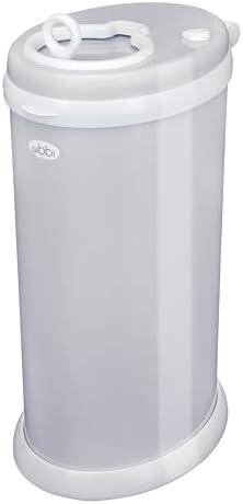 Ubbi Stainless Steel Diaper Pail, Odor Locking, No Special Bag Required, Award-Winning, Registry Must-Have, Gray