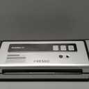 FRESKO Vacuum Sealer Machine with Automatic Bag Detection, 0.2-inch Widened Heating Strip, Compact Food Sealer, Easy to Use, Starter Kit, Silver Black