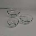 Pyrex Essentials (3-Piece) Glass Mixing Bowls Set For Prepping, Baking and Cooking, Preheated Oven, Dishwasher, Freezer, and Microwave Safe