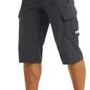 MAGCOMSEN Men's Workout Gym Shorts Quick Dry 3/4 Capri Pants Zipper Pockets Hiking Athletic Running Shorts, 38