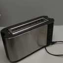 Elite Gourmet ECT3200 2Slice, 1 Long Slot, Slim Toaster, Reheat, 6 Toast Settings, Defrost, Cancel Functions, Builtin Warming Rack, Extra Wide Slots for Bagels Waffles, Stainless Steel & Black