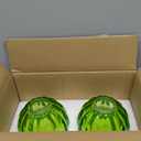 4 Pack Green Tuli Glass Shade Replacements, 4.2"High, 5.2"Diameter, 1.65 "Fitter, Flower Art Blown Lampshades for Floor Table Wall Lamps Chandeliers