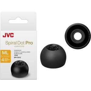 JVC EPFX12 Spiral Dot Pro Earpieces 2 Set (4) Ear Tips, Fits Many JVC Models (Medium-Large 13mm)