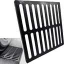 Cast Iron Drain Grate 18x18 in, B-Class 28100 lbs Heavy-Duty Driveway Channel Cover, Outdoor Trench Drainage Grate, Black Square Metal Sewer Cover for Garage, Light Vehicle Traffic