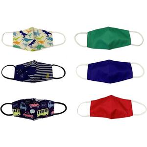 Orly (6 Pack) 100% Cotton Kids Reusable Face Masks for Kids Washable Protection (Multicolor)