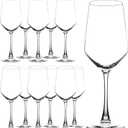 YANGNAY Glasses (Set of 12, 13 Oz), Clear Glasses for Red or White, Smooth Rim, Dishwasher Safe