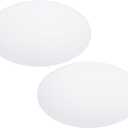 PATIKIL 7.5" Diameter Lampshade Diffuser, 2 Pcs 2mm Thick Round Diffuser Sheet for Drum Lampshades, Pendants Light, DIY Light Shield, Frosted White