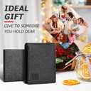 Gostwo Mens Wallet RFID Blocking Slim Minimalist Bifold Wallet with ID Window & Business Card Holder, Thin Front Pocket Design, Stylish Wallet for Men, Teen, Boyfriend, Husband (Black Cros)