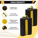 Wheel Chocks for Trailers RVs camper Trucks and Small Aircraft wheel chock, Wheel Chocks Block with 3 Reflective Strips ,Versatile Heavy Duty Solid Rubber Wheel Immobilizers & Chocks, 2 Pair