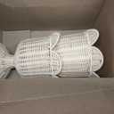 2 Pcs Rattan Scallop Vase Indoor Outdoor Planter Basket Woven Decorative Storage Basket and Planter for Porch Patio Backyard Home Garden 13 x 13 x 15.8 Inches, 7.1 x 7.1 x 8.7 Inches
