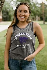 Blue 84 NCAA Womens NCAA Officially Licensed Women's Tank Top Burnout Vintage Scholar (X-Large, Team Color)