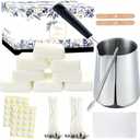 Candle Making Kit for Adults Beginners,Candle Making Supplies Include Soy Wax for Candle Making,Candle Wax Melting Pot,Candle Wicks Stickers,Magic Paper and More-DIY Candle Kit,Full Crafts for Adults