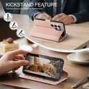 Compatible with Samsung Galaxy S26 Ultra Case Wallet with Card Holder [4 Card Slot] Women Men,RFID Blocking PU Leather Phone Case Flip Protector Cover Credit Card Slot Kickstand,Rose Gold
