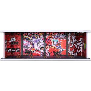 Malamfans 1/64 for Hot Wheels JDM Scenarios Display Case - 1/64 Scale die-cast Model car Display Box with LED Lights and Acrylic Cover, Divided into 1 Level, with 6 Parking Spaces