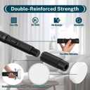 Tension Curtain Rod No Drilling 39-86", Heavy Duty Long Shower Rod Black