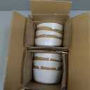 AmorArc Stoneware Cereal Bowls Set of 6, 26oz Soup Bowls Set for Cereal Soup Snacks, Modern Kitchen bowls for Meal, Dishwasher &Microwave Safe, Matte White