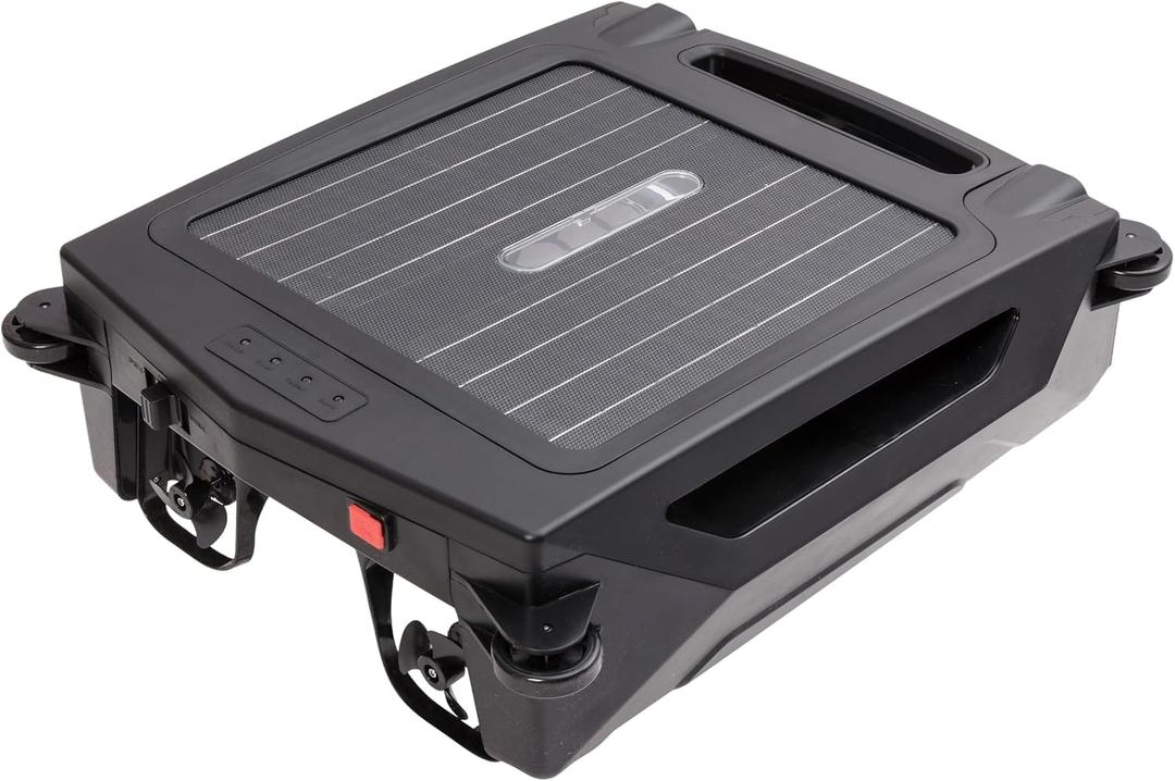Solar Rechargeable Dual-Mode Pool Clening Robot, Cordless Robt Pool Cleaner, Solar Automatic Robot Pool Skimmer,Pool Vacum for Above Ground Pool (Black)