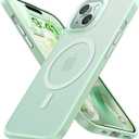 TORRAS Magnetic for iPhone 15 Case iPhone 14 Case 6.1 inch, Compatible with MagSafe, Military Grade Drop Tested, Shockproof Hard Back Soft Edge Slim Protective Case for iPhone 15, Green