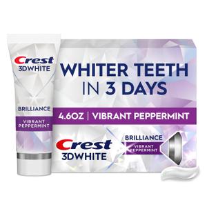 3D White Brilliance Vibrant Peppermint Teeth Whitening Toothpaste, 4.6 oz