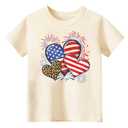 4th of July Toddler Baby Boys Girls T-Shirt Kids American Babe Independence Day Top(Size 110,Beige Amarican Babe)