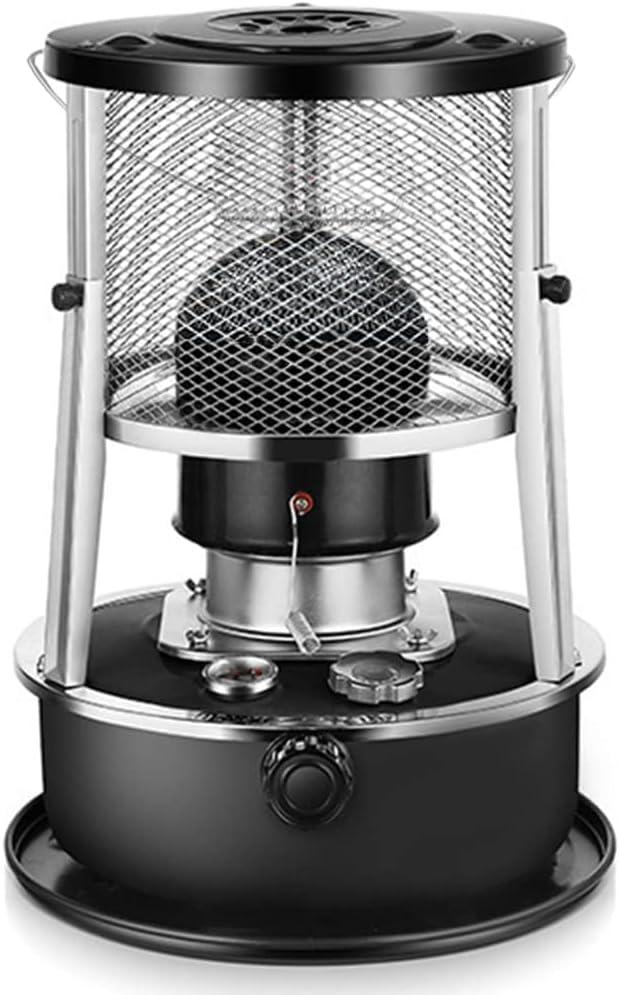 2 in 1 Portable Kerosene Heater & Stove 9000 BTU Non-Electric Indoor Outdoor Heater for Camping, Hunting, Cooking, Home, Garage, and Emergency Preparedness - Black