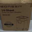 BONSEN 14-Sheet Paper Shredder for Home Office, Heavy Duty Cross Cut Shredder with 5.3 Gal Pullout Bin, Quiet Shredder for CDs/Credit Card/Staple, P-4 Security, Anti-Jam System