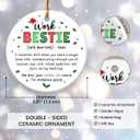 6 x Appreciation Gifts for Coworkers - Double Sided Ceramic Coworker Christmas Ornaments 2025, Work Besties Gifts for Women, Men, Work Friend, Colleagues, Unique for Coworkers