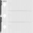 Blulu 100 Pack Closet Rack Dividers Rectangular with Marker Pen White Clothing Hanger Dividers Writable and Reusable for Sorting Clothing Size, Color