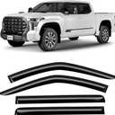 CLIM ART Incredibly Durable Rain Guards for Toyota Tundra 2022-2025 CrewMax, Original Tape-on Window Deflectors, Vent Deflector,Window Visors, Car Accessories,4pcs. - 422285