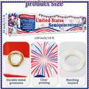 2 x 250th Anniversary Banner Flag 1776-2026, Patriotic 250th Anniversary USA Banner for July 4th Decorations, White Red Blue American Anniversary Flag, Outdoor Indoor Decor for Yard Garden Porch Fence