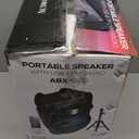 Audiobox ABX-82S Portable 8" PA Speaker with Stand, WaveSync Technology, Bluetooth, LED Lights, 1100W - Includes Microphone & USB Cable
