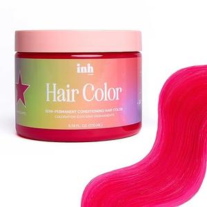INH Semi Permanent Hair Color | Color Depositing Conditioner | Purple Hair Dye | No Bleach, No Peroxide Temporary  Aura Quartz Tint for Women Men | Vegan, Ammonia Free, Sulfate Free, Ready to Use 6oz