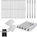 Grill Parts Kit for Weber Genesis 300 330 Series Genesis E330 E310 S310 S330 EP330 S320 E320 EP-310 EP-320 Grill Parts, Stainless Steel Genesis Grates Flavorizer Bars Grill Parts Kit, 4Pcs Burner Tube