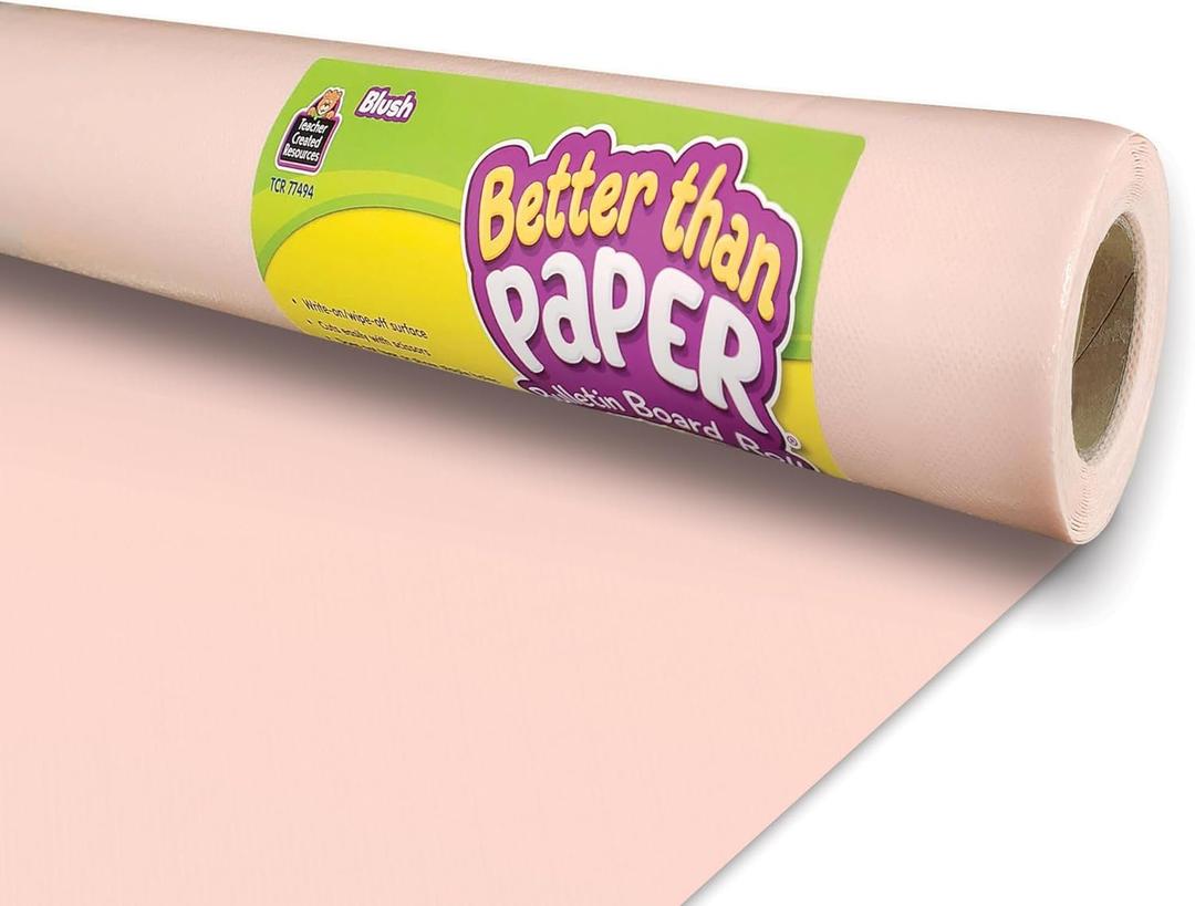 Teacher Created Resources Blush Better Than Paper Bulletin Board Roll, 4 feet x 12 feet