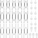Bilillo 15-Piece Stainless Steel Wall Plate Hangers, 4/6/8 Inch Invisible Decorative Wire Plate Holders with 15 Pieces Wall Hooks for 4 to 10 Inch (Black)