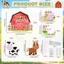5 Pcs Farm Animal Birthday Decorations - 16.9-33.2 Inch Large Farm Animal Cardboard Cutouts Barnyard Birthday Decorations for Yard Signs Baby Shower Photo Booth Props Trunk or Treat Decor