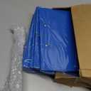 Chinco 22 Pieces Plastic Clipboards Multi Pack Hanging Low Clip Clipboards Letter Size Cute Portable Clip Board for Teacher Classroom Office Supplies(Blue Style)