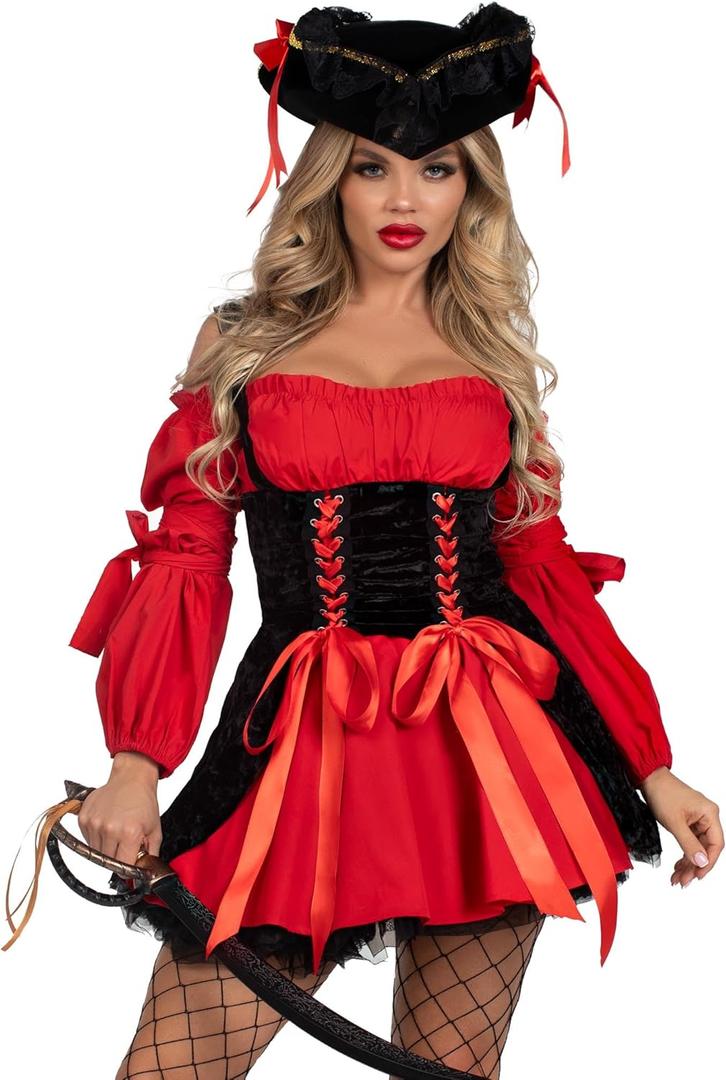 Leg Avenue Women's Vixen Pirate Wench Costume (Medium)