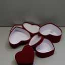 GnFlus Red Wine Gift Boxes with Lids for Presents 4 Pack Heart Shaped Velvet Nesting Burgundy Gifts Box for Arrangements Flowers Wedding Valentines Christmas Birthdays Bridesmaid Anniversary Party