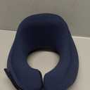 2in1 Ergonomic Memory Foam Travel Neck Pillow  2025 Upgrade Travel Pillow for All Sleep Positions on Flights, Road Trips, and Long Distance Travel with Drawstring Bag (Adjustable - Navy Blue)