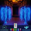 Pooqla 288 LED 6FT Colorful Lighted Willow Tree, RGB LED Tree with Remote, Willow Tree with Multicolored String Lights for Indoor Outdoor Easter Christmas Party Home Wedding Garden Decoration